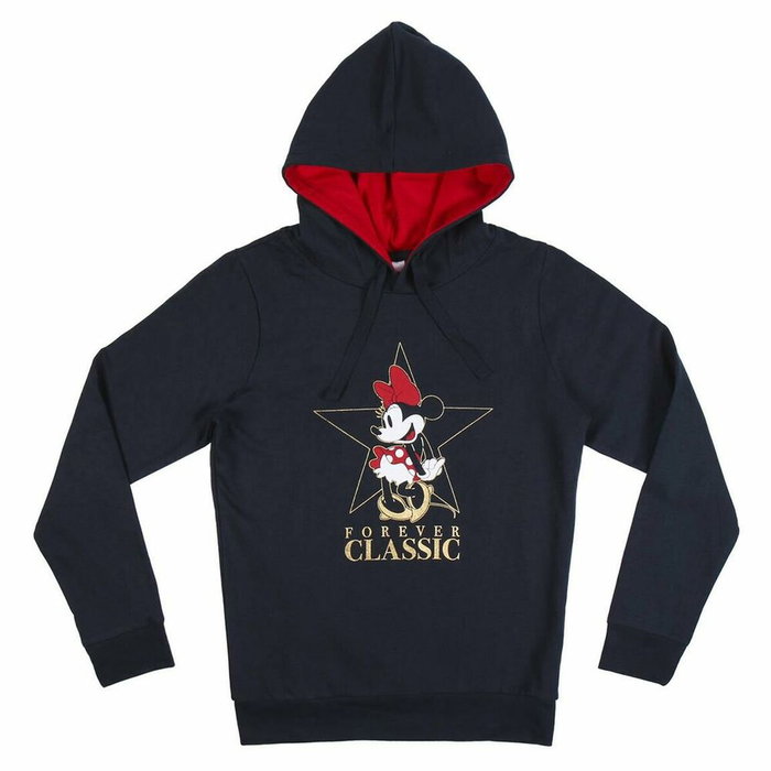 Sudadera con Capucha Mujer Minnie Mouse Azul oscuro L