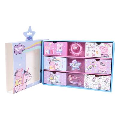 Caja-Joyero Peppa Pig Stich Accesorios para el Pelo Rosa (11 pcs)