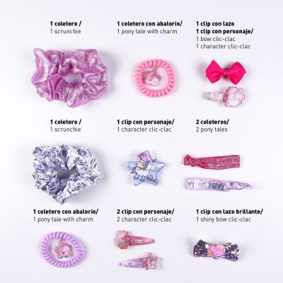 Caja-Joyero Peppa Pig Stich Accesorios para el Pelo Rosa (11 pcs)