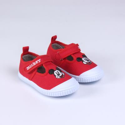 Zapatilla Loneta Suela Pvc Pepito Mickey Rojo 22