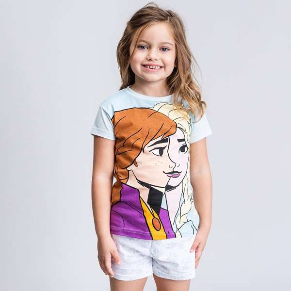Cerdá Pijama Corto Niña Frozen 2, Single Jersey de Punto, Talla 6 Años, Color Azul Claro Cerdá Pijama Corto Niña Frozen 2, Single Jersey de Punto, Talla 6 Años, Color Azul Claro