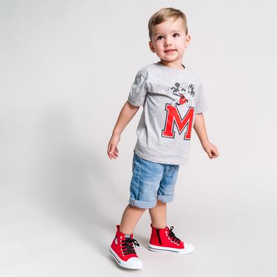Camiseta de Manga Corta Mickey Mouse Gris 5 Años