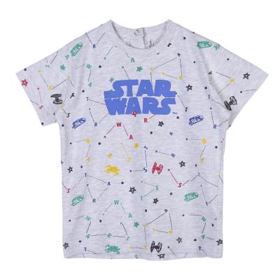 Camiseta de Manga Corta Infantil Star Wars Gris 2 Unidades 18 Meses