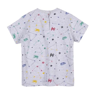 Camiseta de Manga Corta Infantil Star Wars Gris 2 Unidades 18 Meses