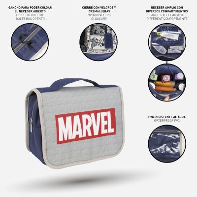 Neceser de Viaje con Percha Marvel Gris Azul