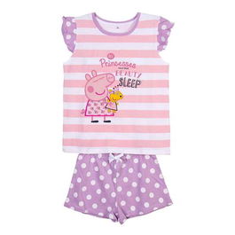 Pijama Corto Single Jersey Tirantes Peppa Pig Rosa