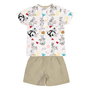 Conjunto de Ropa Looney Tunes Ocre 9 Meses