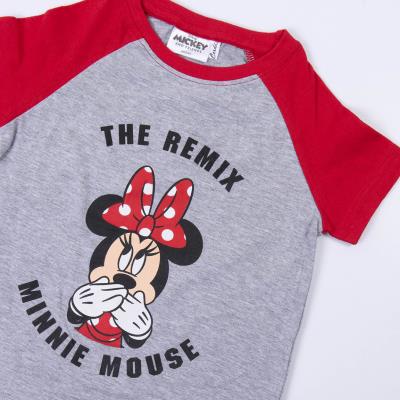 Pijama Corto Single Jersey Punto Minnie Rojo 4 Años