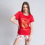 Pijama Corto Single Jersey Punto Harry Potter Rojo Oscuro XL