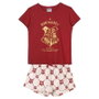 Pijama Corto Single Jersey Punto Harry Potter Rojo Oscuro XL