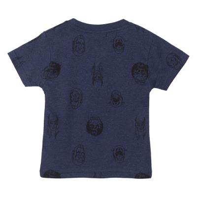 Camiseta Corta Single Jersey Punto Marvel Azul Oscuro 4 Años