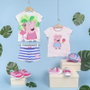 Camiseta Corta Single Jersey Punto Peppa Pig Rosa 5 Años