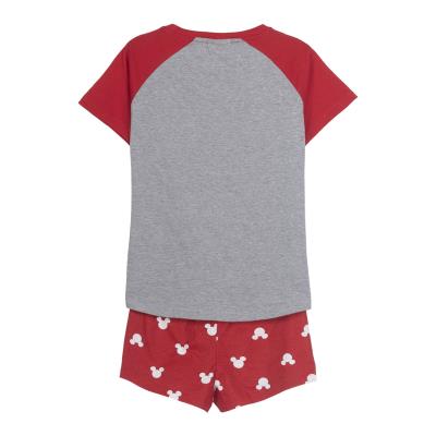 Pijama de Verano Minnie Mouse Rojo Mujer Gris S