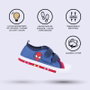 Zapatilla Loneta Suela Pvc Con Luces Algodón Spiderman Azul Talla 027
