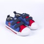 Zapatilla Loneta Suela Pvc Con Luces Algodón Spiderman Azul 28