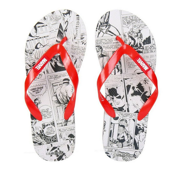 Chanclas para Hombre Marvel Rojo Gris 41 Chanclas para Hombre Marvel Rojo Gris 41