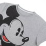 Camiseta Corta Single Jersey Punto Mickey Gris Oscuro M