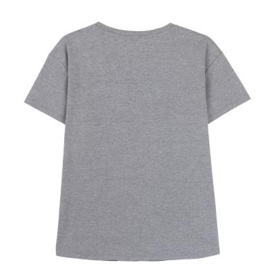 Camiseta Corta Single Jersey Punto Mickey Gris Oscuro M