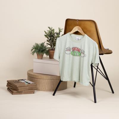Camiseta Corta Single Jersey Punto Friends Verde Claro XS
