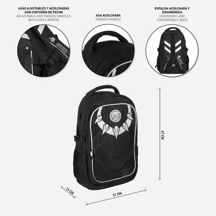 Cerdá Mochila Casual Técnica Avengers Black Panther Black Cerdá Mochila Casual Técnica Avengers Black Panther Black