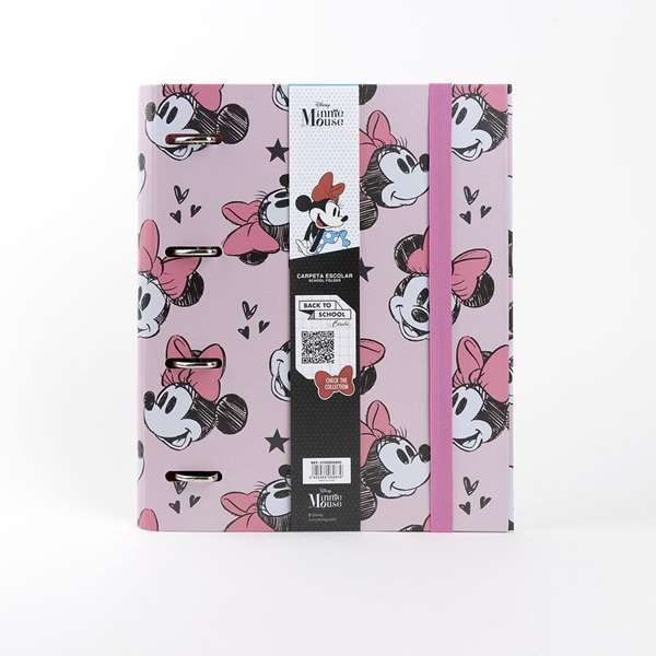 Cerdá Carpesano Escolar Minnie Mouse, diseño Color Rosa, para la escuela, material 100% Papel, recomendado para niños de 3 a 12 años