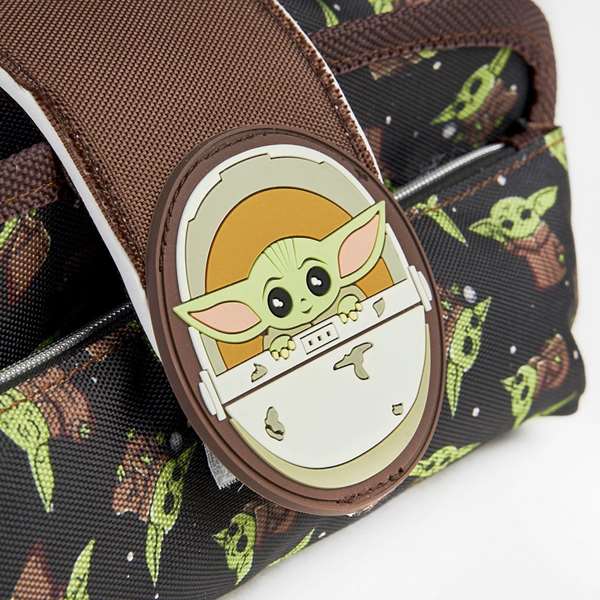 Cerdá Estuche Portatodo The Mandalorian Grogu con Velcro Marrón de Poliéster y Goma para Niños 3+ Años