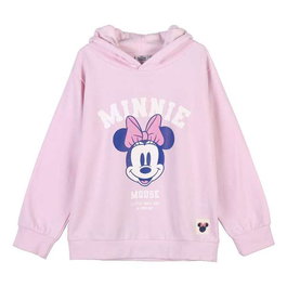 Sudadera Con Capucha Cotton Brushed Minnie Rosa