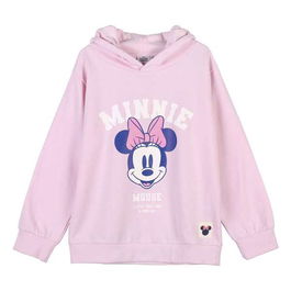 Sudadera Con Capucha Cotton Brushed Minnie Rosa