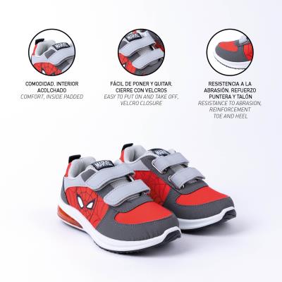 Deportiva Suela Pvc Con Luces Spiderman Rojo 28 Deportiva Suela Pvc Con Luces Spiderman Rojo 28