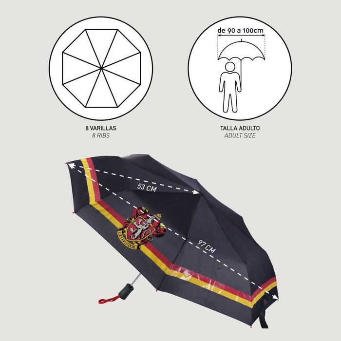 Cerdá Paraguas Automático Harry Potter Gryffindor Cambia Color 53cm