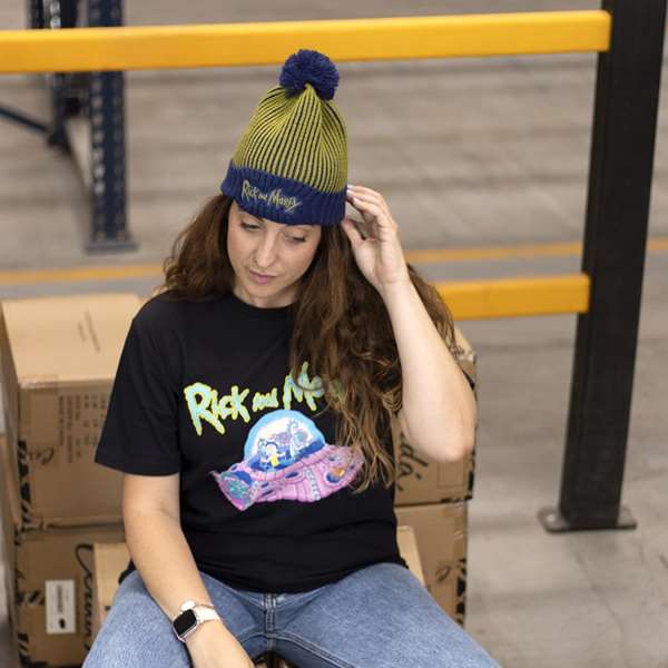 Cerdá Gorro Tricot Pompom Rick And Morty Dark Green