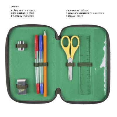 Estuche Escolar con Accesorios Jurassic Park Multicolor Verde oscuro Estuche Escolar con Accesorios Jurassic Park Multicolor Verde oscuro