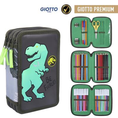 Estuche Escolar con Accesorios Jurassic Park Multicolor Verde oscuro Estuche Escolar con Accesorios Jurassic Park Multicolor Verde oscuro