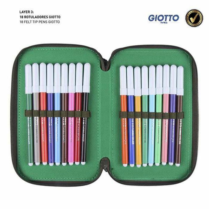 Estuche Escolar con Accesorios Jurassic Park Multicolor Verde oscuro Estuche Escolar con Accesorios Jurassic Park Multicolor Verde oscuro