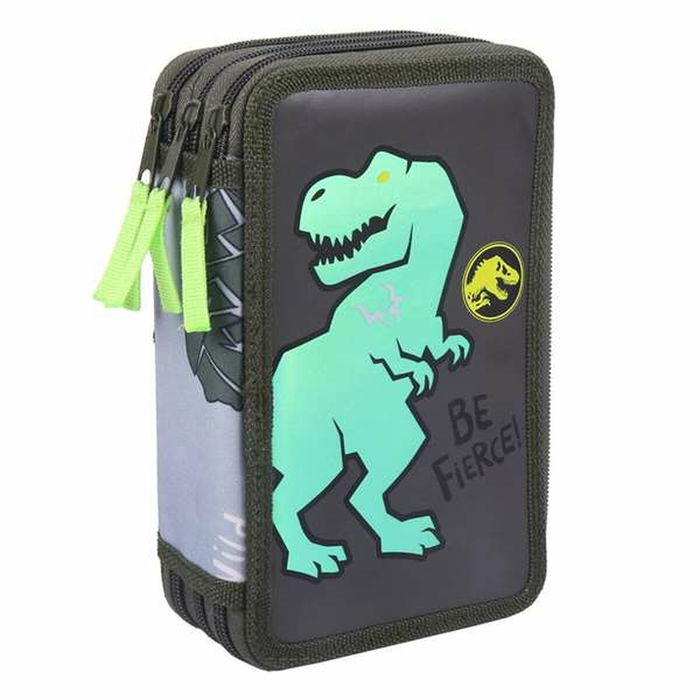 Estuche Escolar con Accesorios Jurassic Park Multicolor Verde oscuro Estuche Escolar con Accesorios Jurassic Park Multicolor Verde oscuro