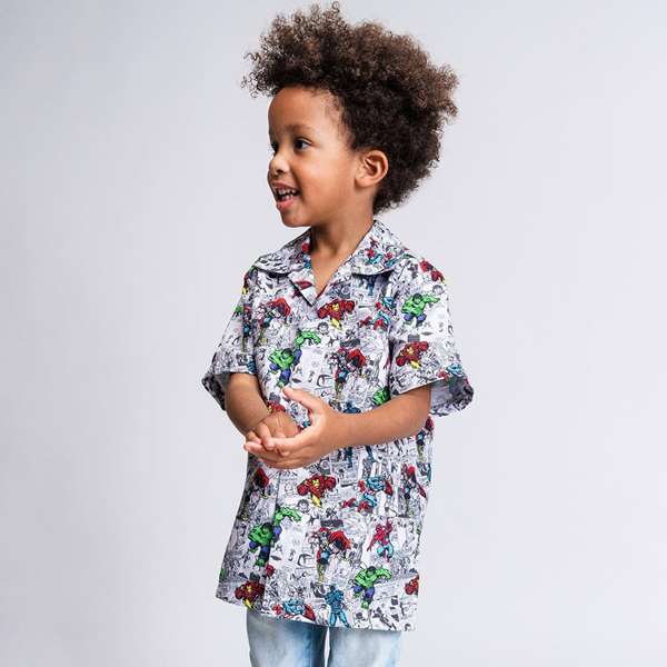 Camisa Marvel Gris claro 10 Años