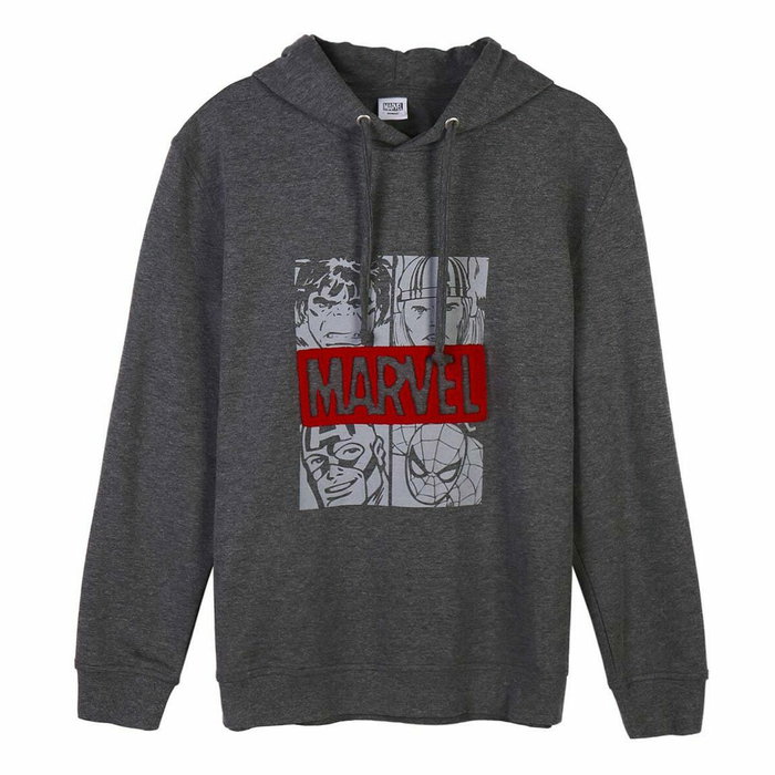 Sudadera con Capucha Hombre Marvel Gris Gris oscuro XXL