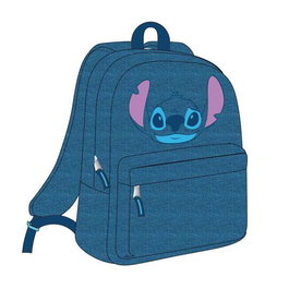 Disney Mochila Casual Stitch Personaje, Poliéster, Color Azul, Para Adolescentes