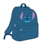 Disney Mochila Casual Stitch Personaje, Poliéster, Color Azul, Para Adolescentes
