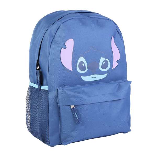 Disney Mochila Casual Stitch Personaje, Poliéster, Color Azul, Para Adolescentes