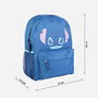 Disney Mochila Casual Stitch Personaje, Poliéster, Color Azul, Para Adolescentes