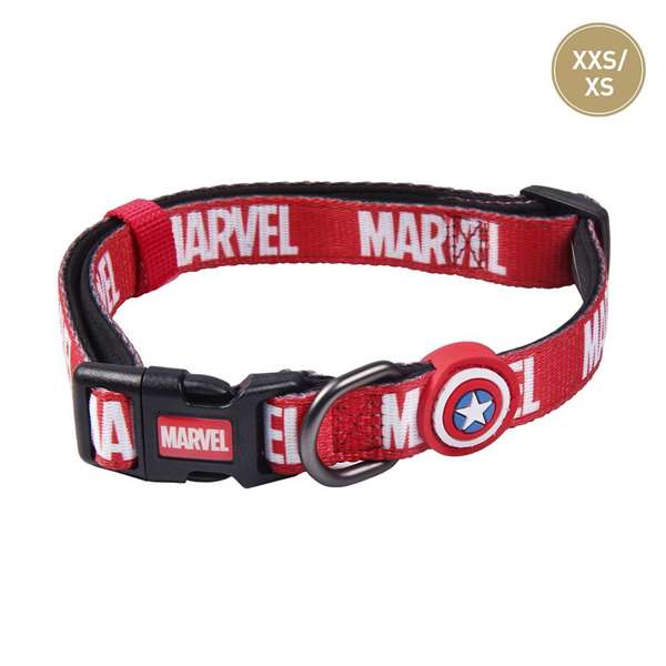 Cerdá Collar Premium Perros XXS/XS Marvel T1XXS:XXS/XS Talla XS Pequeño xxs RED