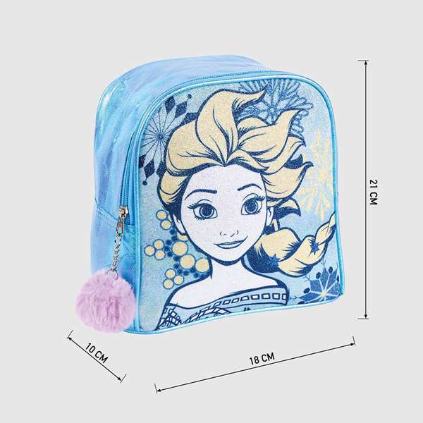 Cerdá Mochila Infantil Tiempo Libre Brillante Frozen Azul Niña