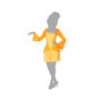 atosa Disfraz de Cortesana Mujer Adulto Amarillo