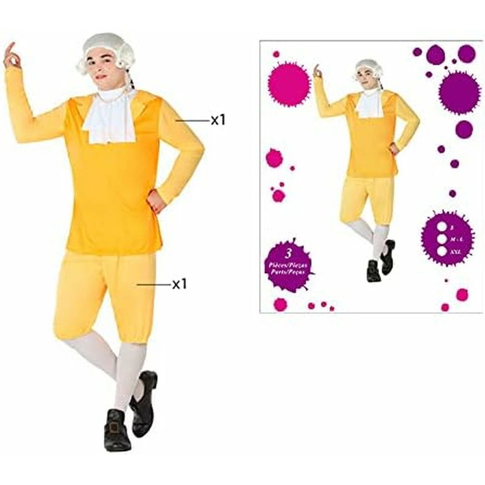 Atosa Disfraz de Cortesano Hombre Adulto Amarillo M-L Atosa Disfraz de Cortesano Hombre Adulto Amarillo M-L