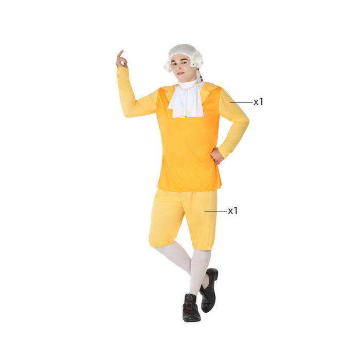 Atosa Disfraz de Cortesano Hombre Adulto Amarillo M-L Atosa Disfraz de Cortesano Hombre Adulto Amarillo M-L