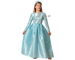 Disfraz de Princesa Azul con Mariposas para Niña 5-6 Años - 2 Piezas
