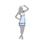 Carnavaletor Disfraz de Marinera Mujer Adulto Blanco M-L
