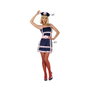 Disfraz Marinera Sexy Mujer Adulto, Conjunto de 2 Piezas Vestido y Sombrero Azul, Tallas M-L
