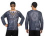 Atosa Camiseta 3D Motero Hombre Adulto Gris M-L